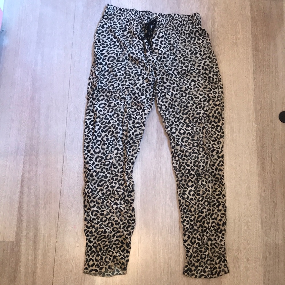 Rebecca Taylor cheetah drawstring pants